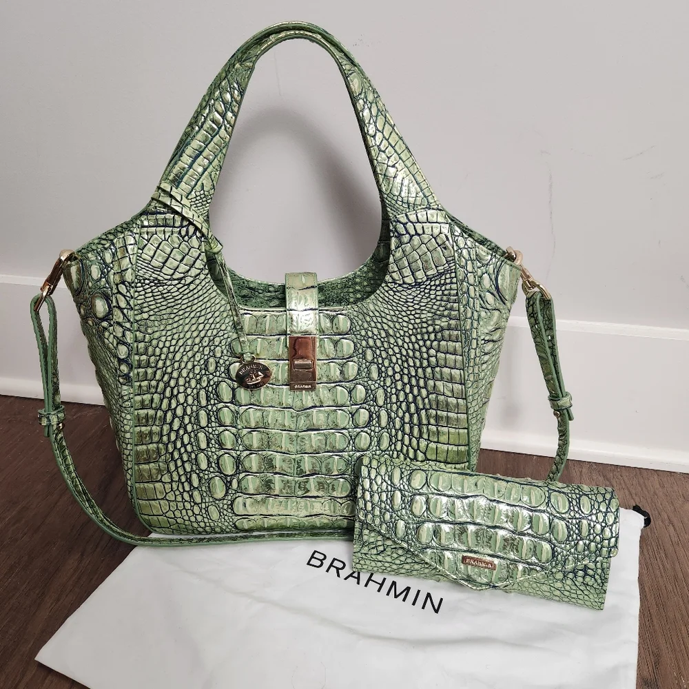 BRAHMIN Small Carla Agave Melbourne Purse & Wallet - Picture 1 of 14